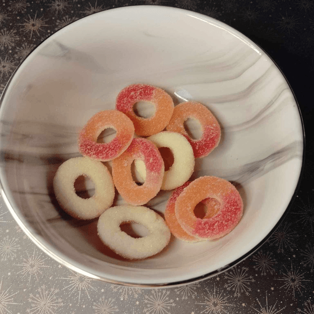Anneaux sucré pêche 