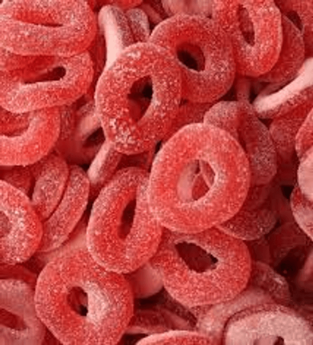 Anneaux sucré fraise 